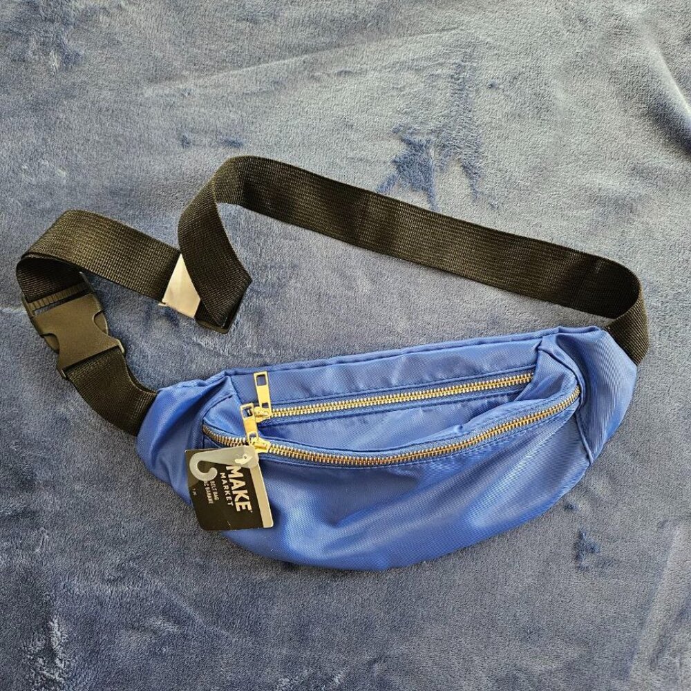 13" Adjustable Royal Blue Fanny‎ Pack Belt Bag from Make Market NEW